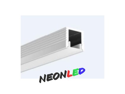 SJ-ALP0809 Hliníkový profil pro LED, Stříbrný, Průhledný, 2m