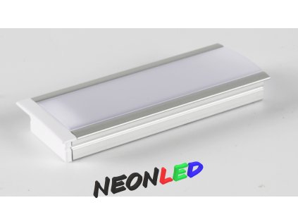 SJ-ALP2910 Zápustný hliníkový profil pro LED, Stříbrný, Mléčný, 2m