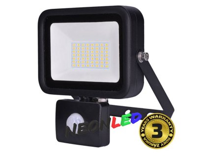 Solight WM-50WS-L LED reflektor PRO se senzorem, 50W, 6400lm, 5000K, IP44