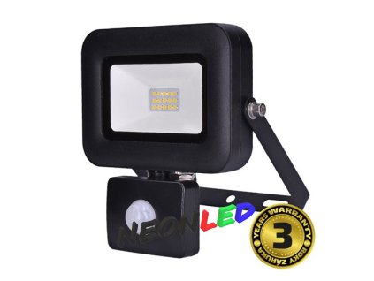 Solight WM-10WS-L LED reflektor PRO se senzorem, 10W, 920lm, 5000K, IP44