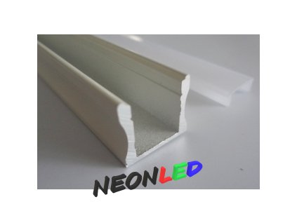 SJ-ALP2216 Hliníkový profil pro LED, Stříbrný, Průhledný, 2m