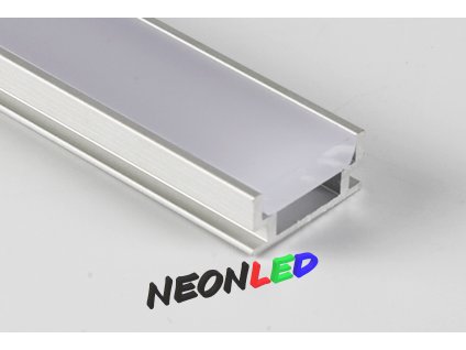 SJ-ALP1908 Hliníkový podlahový profil pro LED, Stříbrný, Mléčný, 2m