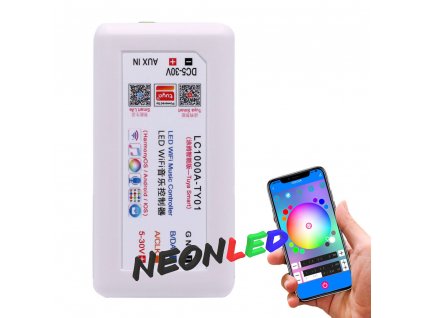 LC1000A-TY01 Tuya kontrolér pro Digitální Pixel LED RGB, RGBW a RGB+CCT SPI pásy, WiFi, 1024 pixelů