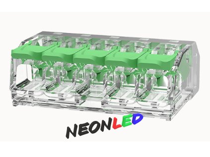 DEGSON svorka 5x0,2-4,0mm² 5-pólová páčková průhledná