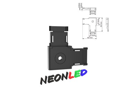 MiBoxer HL-26B Rohový vodivý spojovací modul pro ultra tenkou magnetickou kolejnici STYLE 26