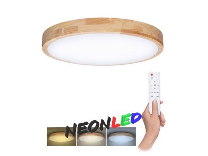 Solight WO8010 LED osvětlení s dálkovým ovladačem Solid Oak, 60W, 4200lm, 51cm, změna chromatičnosti, stmívatelné