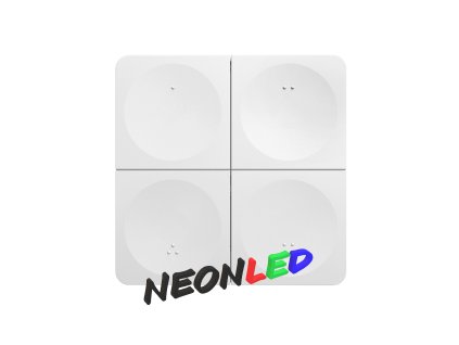 K4 - Nástěnný 4 tlačítkový / zónový ovladač pro MONO LED osvětlení, RF 2,4Ghz, bílý