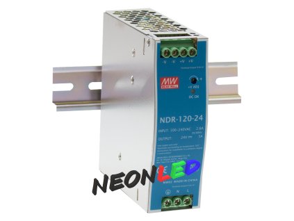 MeanWell NDR-120-12 impulsní napájecí zdroj s ochranou, IP20, 120W, 12VDC, 10A