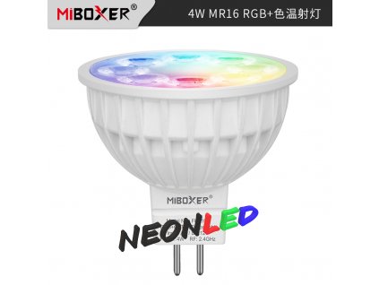 MiBoxer FUT104 Smart LED bodová žárovka MR16, 4W, RGB+CCT, RF 2,4GHz