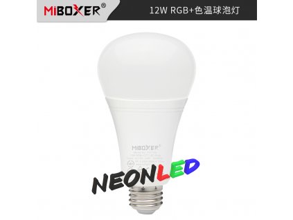 MiBoxer FUT105 Smart LED žárovka E27, 12W, RGB+CCT, RF 2,4GHz