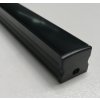 SJ-ALP1715B Hliníkový profil pro LED, Černý, Mléčný, 1m