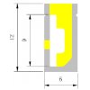  SJ-LN0612 vertikálně ohebný silikonový profil pro LED
