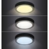 Solight LED mini panel CCT, přisazený, 12W, 900lm, 3000K, 4000K, 6000K, kulatý, černý, WD170-B