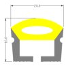  SJ-LN2016 horizontálně ohebný silikonový profil pro LED