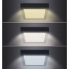 Solight WD175-B LED mini panel CCT, přisazený, 24W, 1800lm, 3000K, 4000K, 6000K, čtvercový, černý