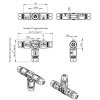 TTAF Kabelová spojka vodotěsná IP68, Typu "T", 3 pinová, 20A, 2,5mm², M20