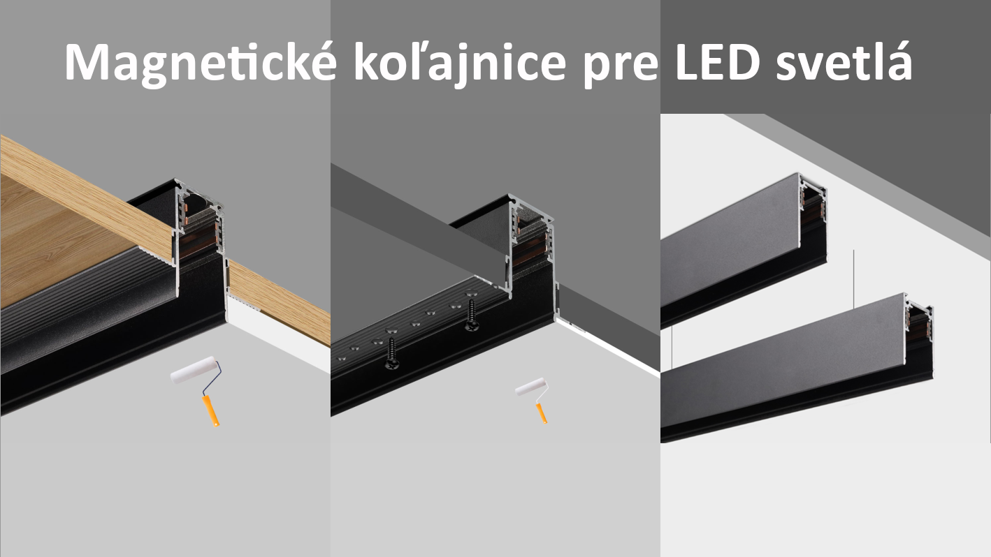 MiBoxer Magnetické koľajnicové lišty, magnetické koľajnicové systémy
