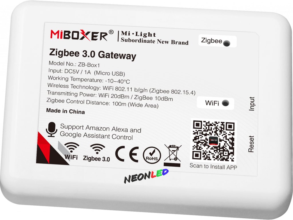 MiBoxer ZB-BOX1 smart brána ZigBee 3.0 na WiFi