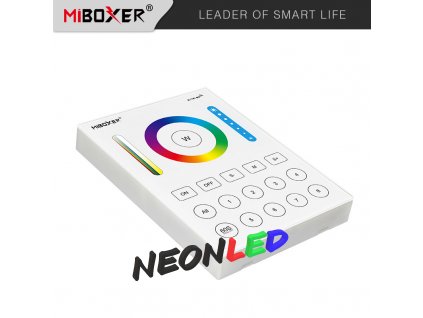 B8 - Panelový ovládač pre RGB+CCT LED, Batériový 2xAAA (3V), RF 2,4GHz, 8 zónový