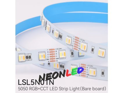 LSL5N01N Flexibílny RGB+CCT LED pás 24V, SMD5050 5 v 1, IP20, 7,6W/m, 60led/m