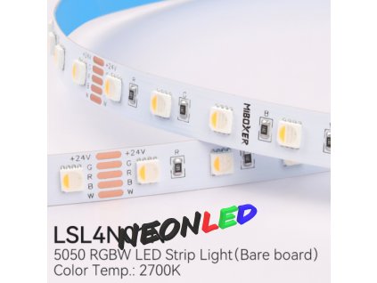 MiBoxer LSL4N01N Flexibílny RGB+WW LED pás 24V, SMD5050 4 v 1, IP20, 9W/m, 60led/m