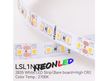 MiBoxer LSL1N03H High CRI Flexibílny LED pás Teplá biela (WW) 24V, SMD2835 , IP20, 12W/m, 120led/m
