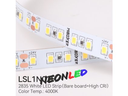MiBoxer LSL1N02H High CRI Flexibílny LED pás Neutrálna biela (NW) 24V, SMD2835 , IP20, 12W/m, 120led/m