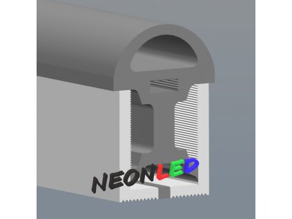 SJ-LN1525 vertikálne/horizontálne ohybný silikónový profil pre LED 