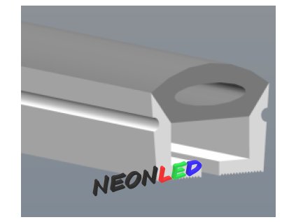 SJ-LN2016 horizontálne ohybný silikónový profil pre LED 