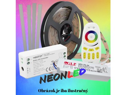 Sada COB RGB LED pás s chladením 10m + ovládač do ruky
