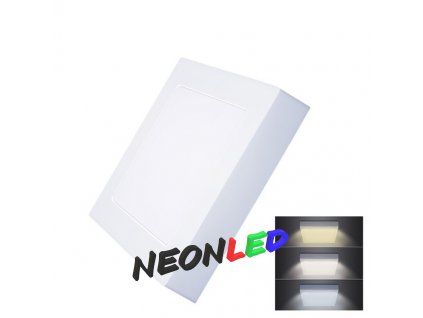 Solight WD171 LED mini panel CCT, prisazený, 12W, 900lm, 3000K, 4000K, 6000K, štvorcový