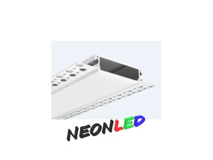 SJ-ALP9818 zápustný hliníkový profil pre LED, Biela, Matný, 2m