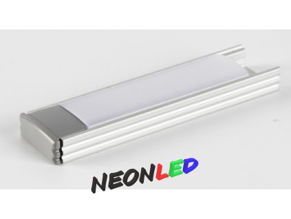 SJ-ALP1707 Hliníkový profil pre LED, Biela, Priehľadný, 2m