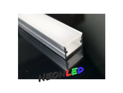 SJ-ALP1207 Hliníkový profil pre LED, Čierna, Mliečny, 2m