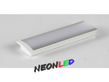 SJ-ALP2508 Zápustný hliníkový profil pre LED, Strieborná, Priehľadný, 2m