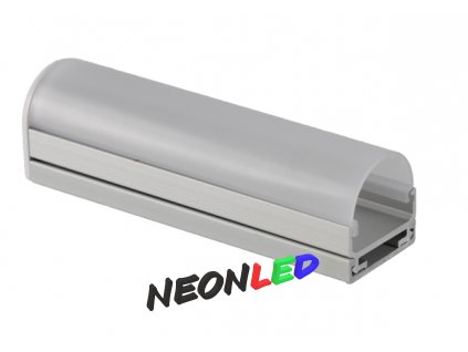 SJ-ALP2019 Hliníkový profil pre LED, Strieborná, Mliečny, 2m