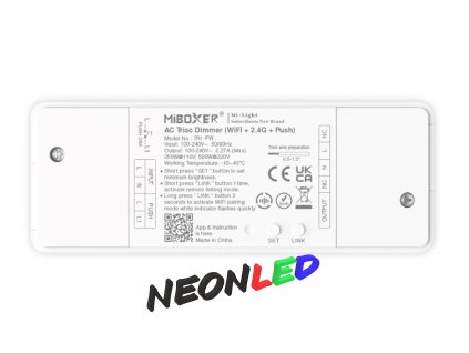 TRI-PW triakový stmievač WiFi + RF 2,4GHz + tlačidlo, 230VAC, 500W