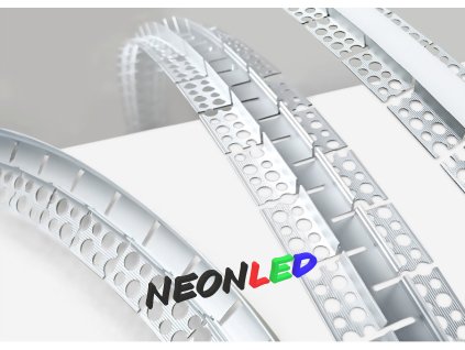 SJ-ALP5213-FLEX-2m ohybný zápustný hliníkový profil pre LED, Strieborný, 2m