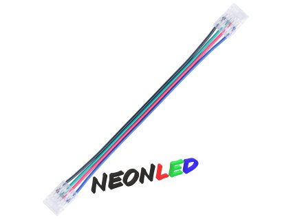 Spojka pre SMD LED pás s káblom - I - 4 pin - 10mm, 150mm kábel, 2x spojka