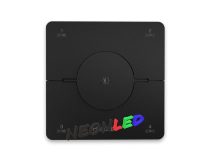 K0-S - MINI ovládač pre MONO a CCT LED osvetlenie, 4 zóny, RF 2,4Ghz, čierny
