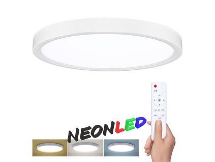 Solight WO8019 LED osvetlenie s diaľkovým ovládačom Estela White, 36W, 2700lm, 30cm, zmena chromatickosti, stmievateľná