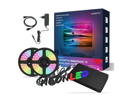 Gledopto GL-SN-003K LED TV Ambilight Kit HDMI 2.0 Synbox + LED pásik pre uhlopriečku až 65 palcov