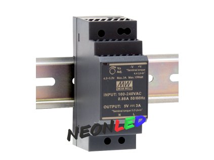 MeanWell HDR-30-12 impulzný napájací zdroj s ochranou, IP20, 24W, 12VDC, 2A