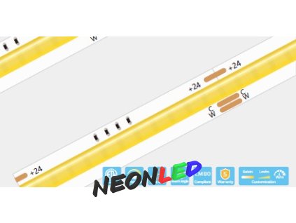 LY-640COBTW2765 Flexibílny COB LED pás CCT (DW) 24V, IP20, 16W/m, 640led/m, 10mm