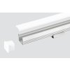 SJ-ALP1612 Hliníkový profil pre LED, Strieborná, Priehľadný, 2m