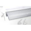 SJ-ALP5528 Hliníkový profil pre LED, Biela, Mliečny, 2m