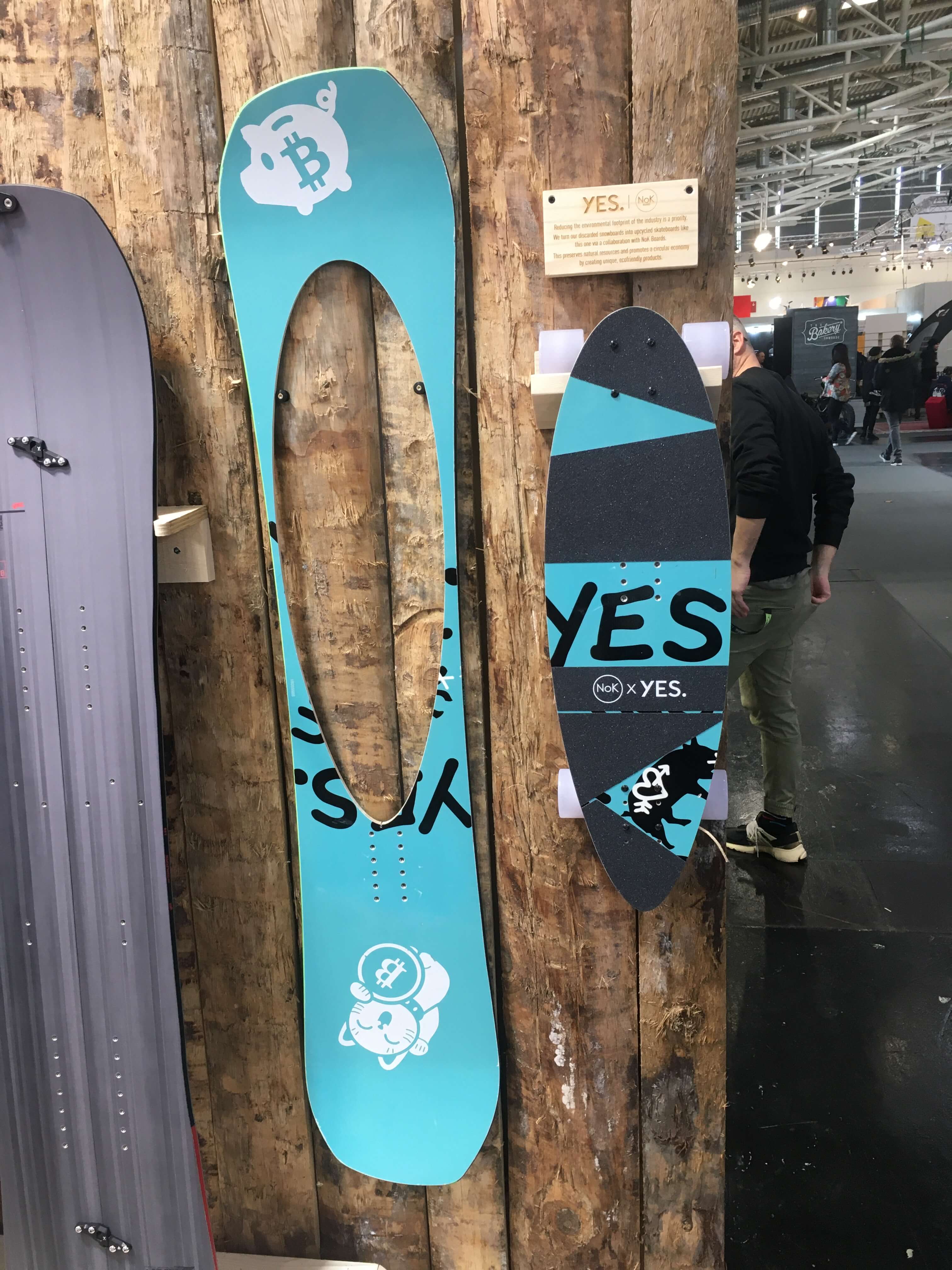 recyklovany snowboard yes