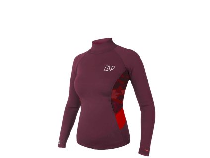 Neoprenove damske tricko NP Surf Spark Neo Top bordove spredu