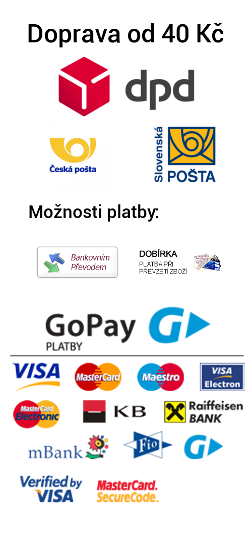 Banner možností plateb a dopravy