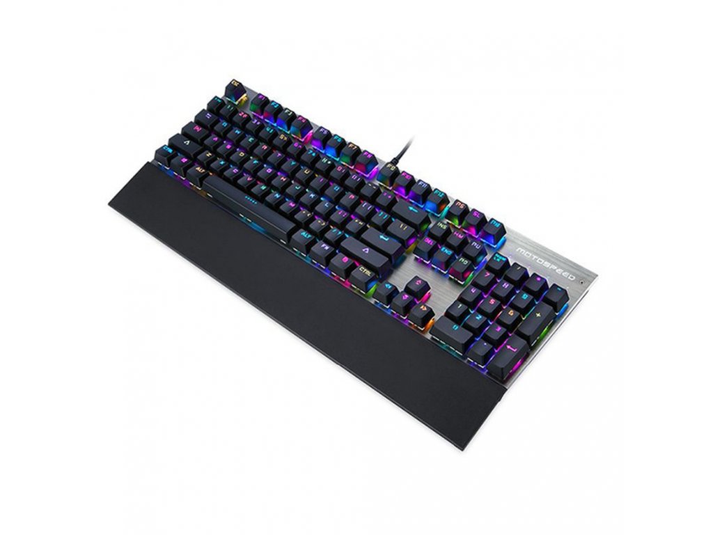 Mechanická herní klávesnice s RGB podsvícením Motospeed CK108, US layout